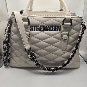 Steve Madden White Quilted Women's Bag